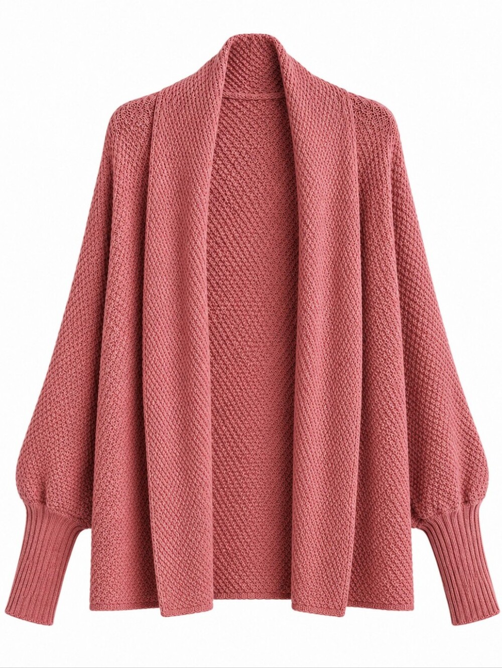 Women's Cardigan Pink Textured Flowy Size M